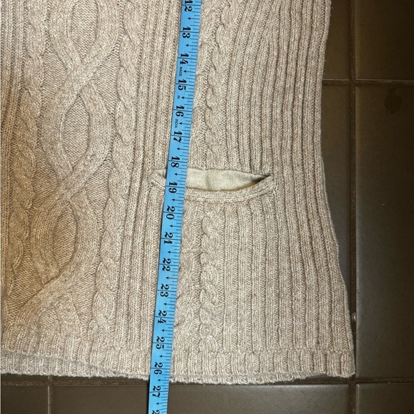ABERCROMBIE & FITCH cable knit chunk women's oat Mock Neck Sweater SZ Small - Picture 13 of 14